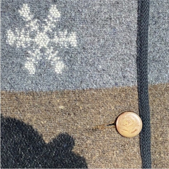 Brown Bear and Tree Pattern Pea Coat - Picture 5 of 7